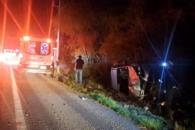Vuelca automovilista en Montemorelos Vuelca automovilista en Montemorelos
