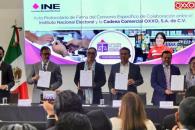 Firma INE convenio con Oxxo para colocar casillas Firma INE convenio con Oxxo para colocar casillas