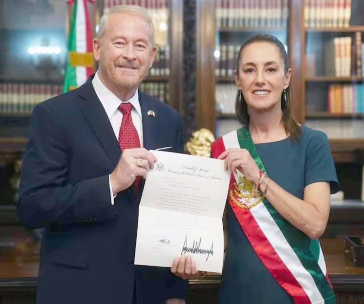 Recibe Sheinbaum al nuevo embajador de EU en Palacio Nacional Recibe Sheinbaum al nuevo embajador de EU en Palacio Nacional