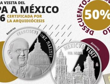 Medalla del papa Francisco de colección vuelve a la venta