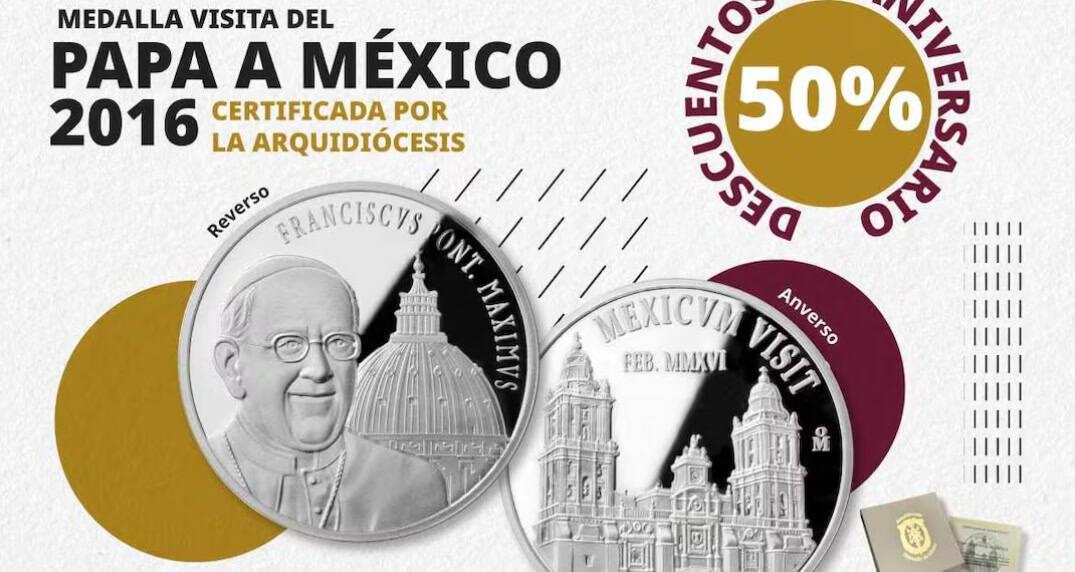 Medalla del papa Francisco de colección vuelve a la venta Medalla del papa Francisco de colección vuelve a la venta