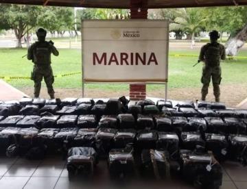 Marina asegura 1.28 toneladas de cocaína en Michoacán