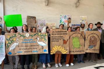 Mantienen las protestas contra viaducto elevado