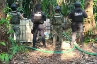 Asegura Marina 7 mil 500 litros de huachicol en Tabasco Asegura Marina 7 mil 500 litros de huachicol en Tabasco
