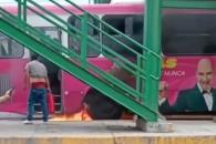 Alarma incendio en camión de pasajeros Alarma incendio en camión de pasajeros