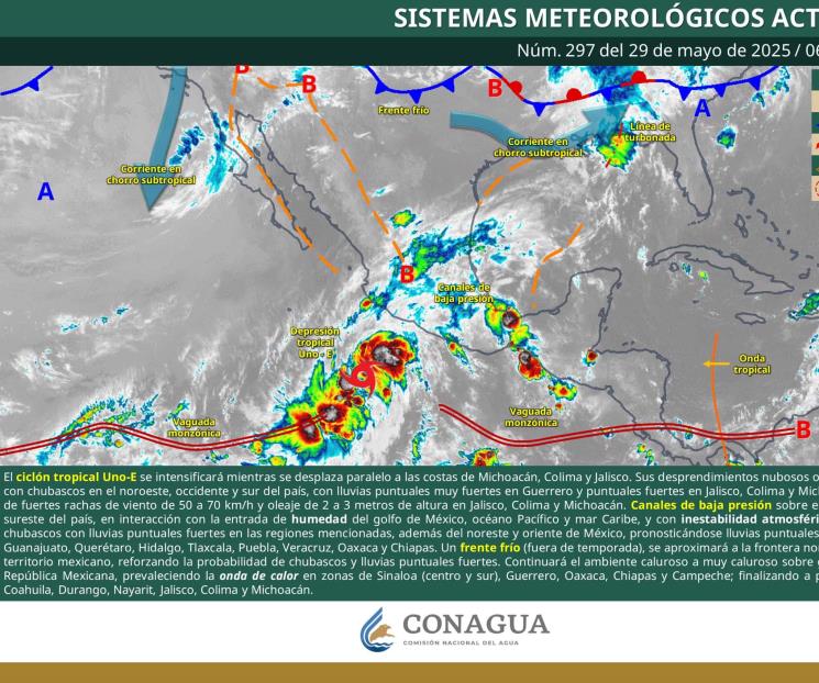 Ciclón tropical Uno-E: Se intensifican las lluvias Ciclón tropical Uno-E: Se intensifican las lluvias