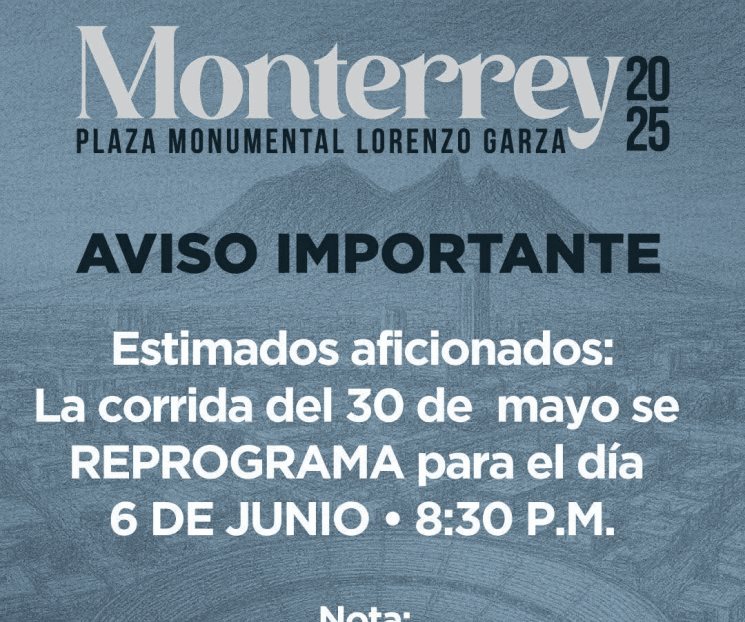 La Monumental difunde fecha para realizar corrida suspendida