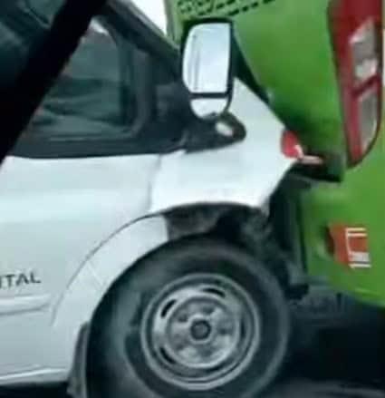 Resultan 4 lesionados tras encontronazo Resultan 4 lesionados tras encontronazo
