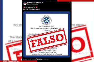 Desmiente Embajada de EU supuesta lista de políticos mexicanos