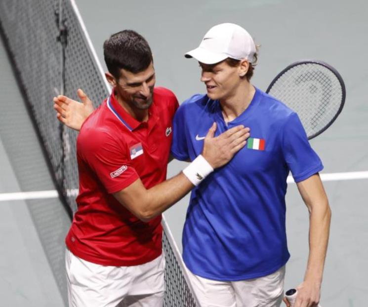 Chocan Sinner y Djokovic Chocan Sinner y Djokovic