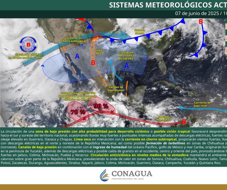 Lluvias intensas azotarán estos estados hoy sábado Lluvias intensas azotarán estos estados hoy sábado