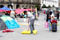 Levanta CNTE el plantón en el Zócalo Levanta CNTE el plantón en el Zócalo