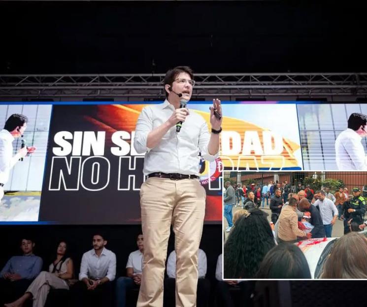 Atentan en mitin contra Uribe, candidato presidencial de Colombia Atentan en mitin contra Uribe, candidato presidencial de Colombia