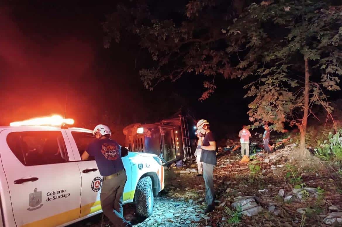 Protección Civil de Nuevo León, dio a conocer, la lista de los lesionados, que dejó el accidente registrado en la zona de  Matacanes, en el municipio de Santiago.