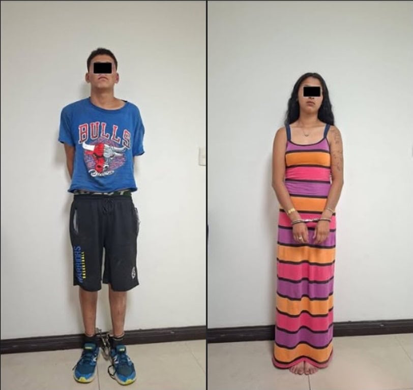Elementos de la policía preventiva de Cadereyta, detuvieron a una pareja, al ser sorprendidos con varias dosis de drogas, entre sus pertenencias.