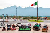 Ponen a trabajar en García el Tren de Pavimentación Ponen a trabajar en García el Tren de Pavimentación