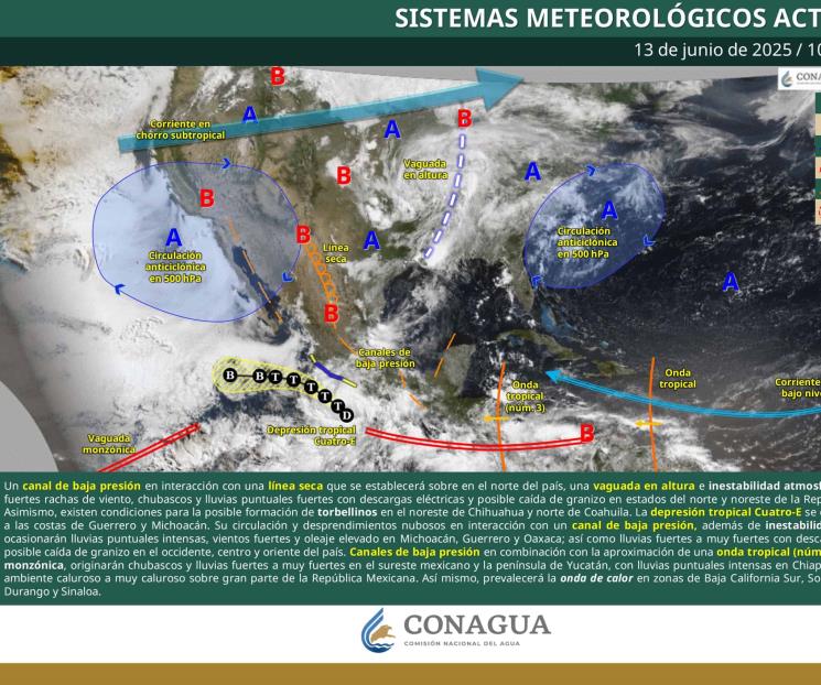 Se forma la depresión tropical Cuatro-E Se forma la depresión tropical Cuatro-E