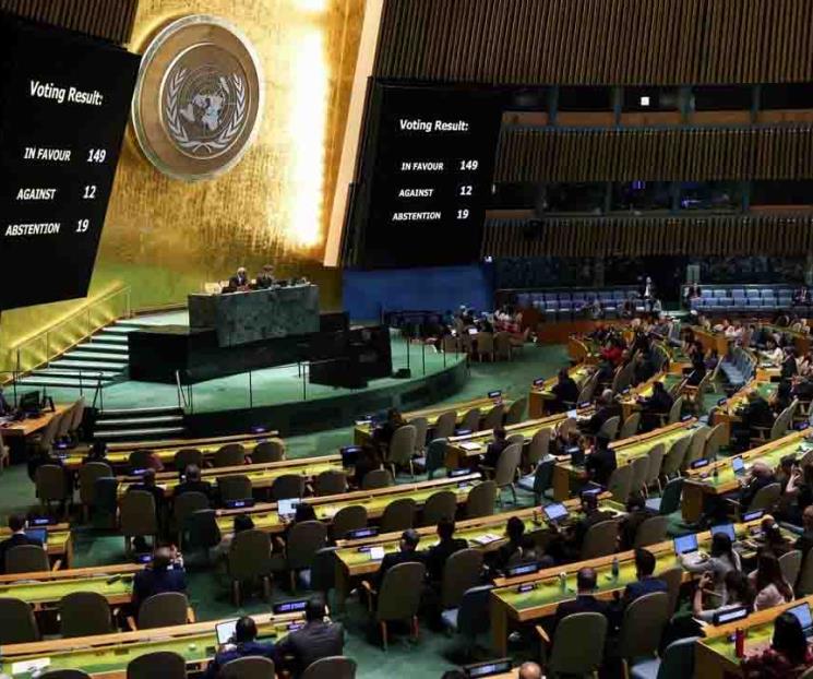 Exige la Asamblea General de la ONU un alto el fuego en Gaza Exige la Asamblea General de la ONU un alto el fuego en Gaza