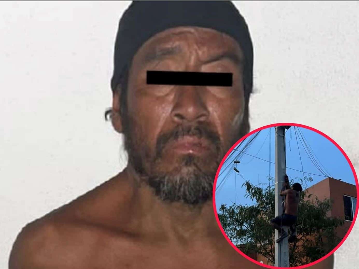 Elementos de la Secretaría de Seguridad y Vialidad de Salinas Victoria, detuvieron a un hombre que estaba robando cable eléctrico, en la colonia Bosques de los Nogales.