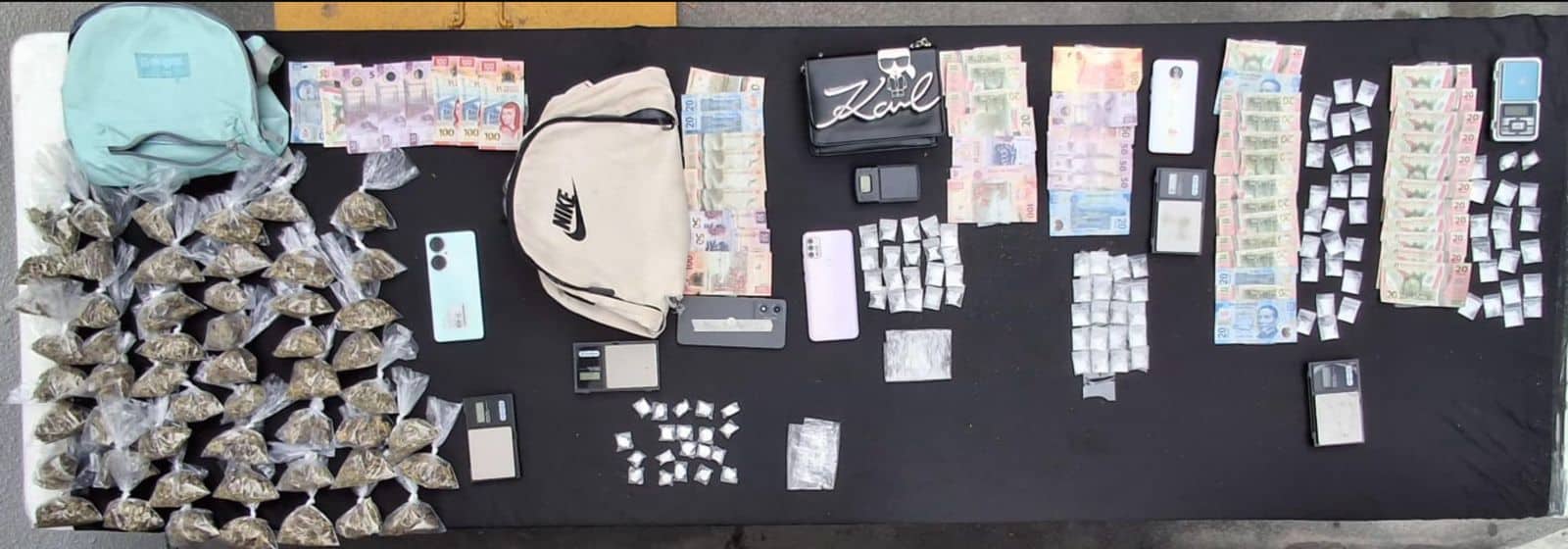 Un grupo de seis presuntos narcomenudistas fueron arrestados en el municipio de Guadalupe, dos ya eran buscados al tener orden de aprehensión por homicidio.