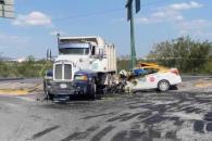 Pierde la vida taxista al chocar contra torton