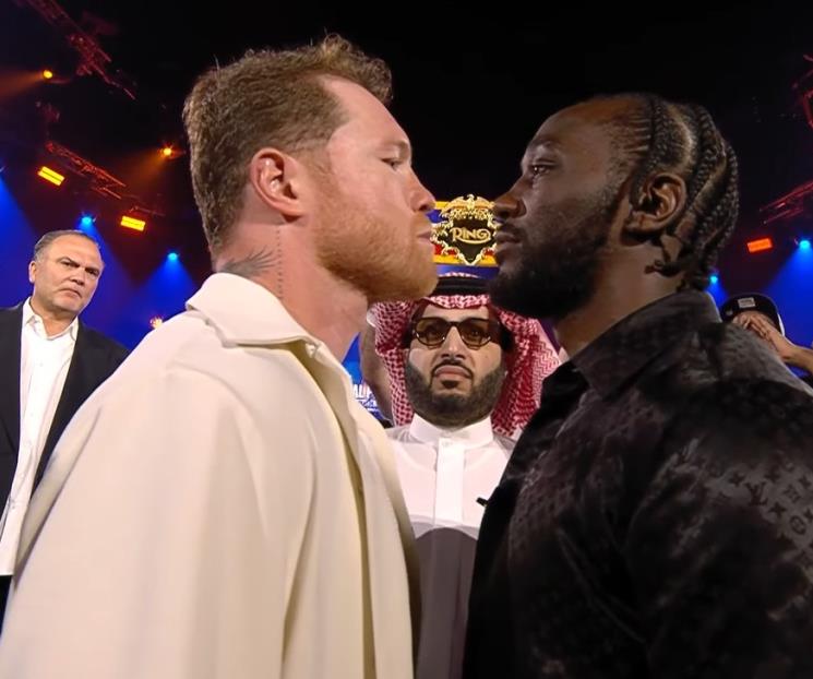 Sostienen Canelo y Crawford cara a cara Sostienen Canelo y Crawford cara a cara