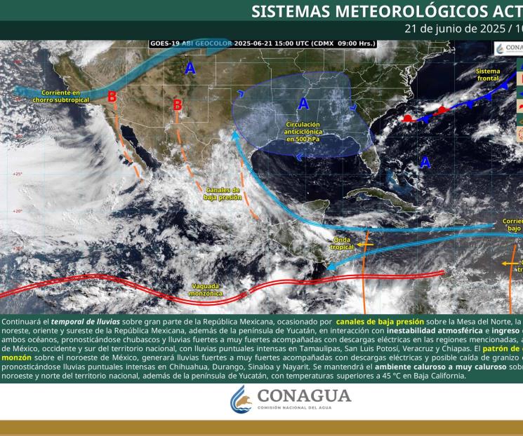 Clima México: lluvias seguirán azotando gran parte del país Clima México: lluvias seguirán azotando gran parte del país