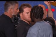 Canelo y Crawford casi llegan a los golpes en Nueva York Canelo y Crawford casi llegan a los golpes en Nueva York