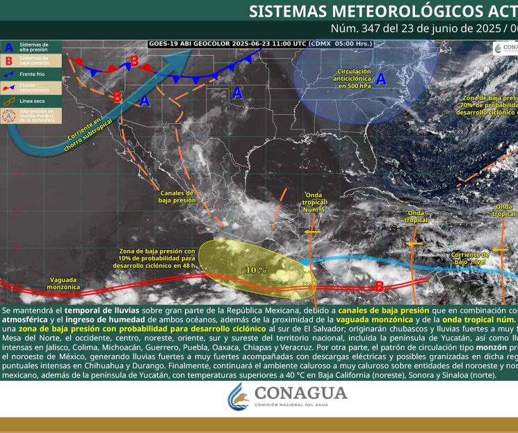 Temporal de lluvias se intensifica en gran parte de México Temporal de lluvias se intensifica en gran parte de México