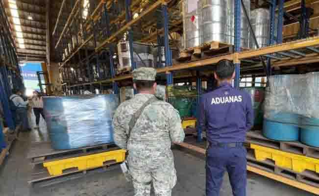 Asegura Marina 21 toneladas de precursores qu&iacute;micos