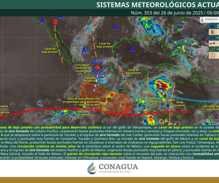 Lluvias intensas afectarán gran parte de México para este jueves