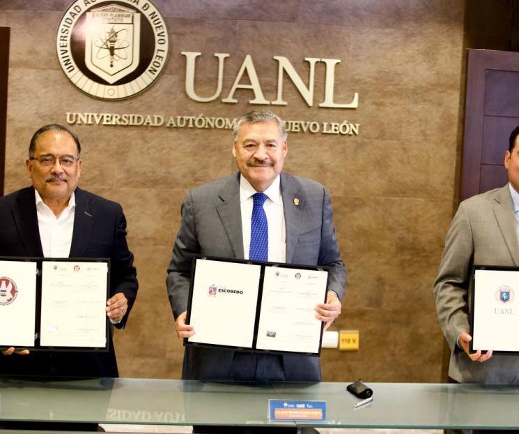Firman alianza estratégica Escobedo y la UANL