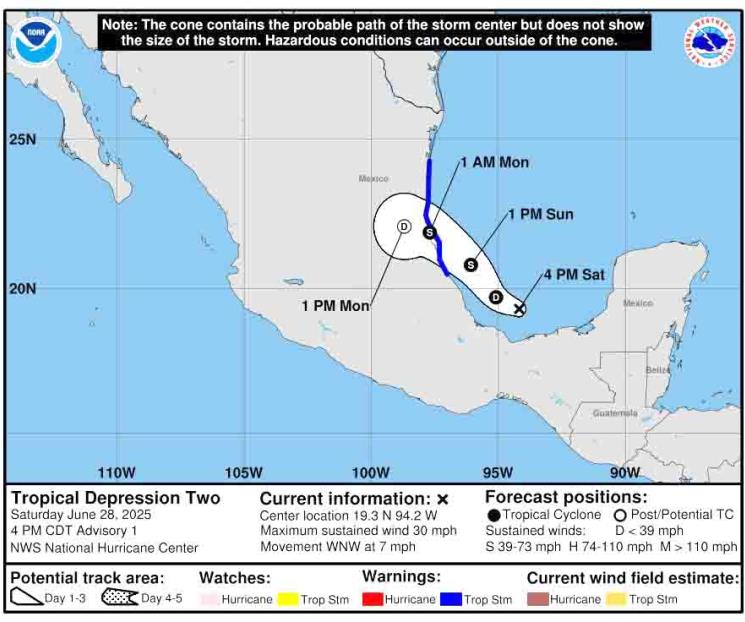 Monitorea PC depresión tropical