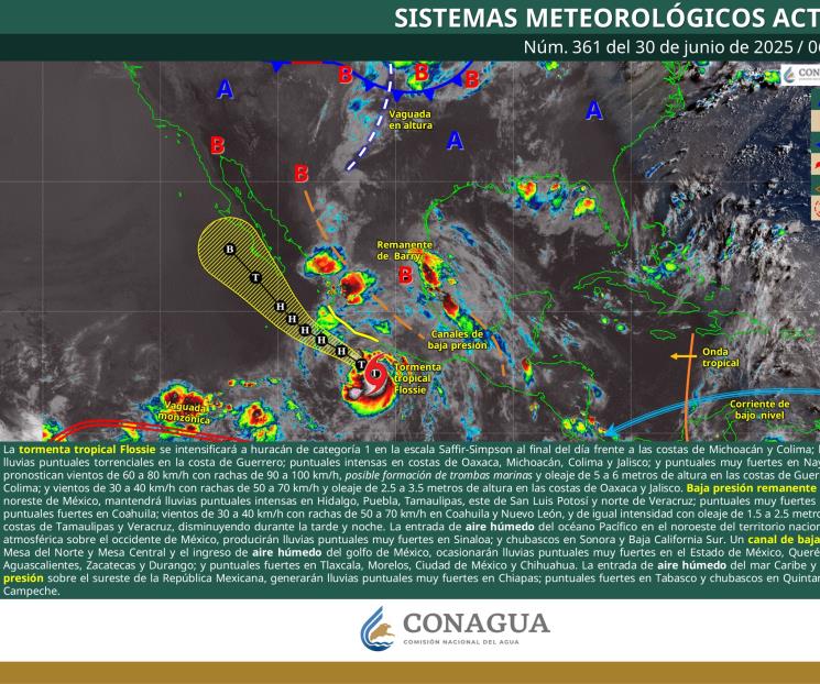 Tormenta tropical Flossie: Prevén que se intensifiqué a huracán