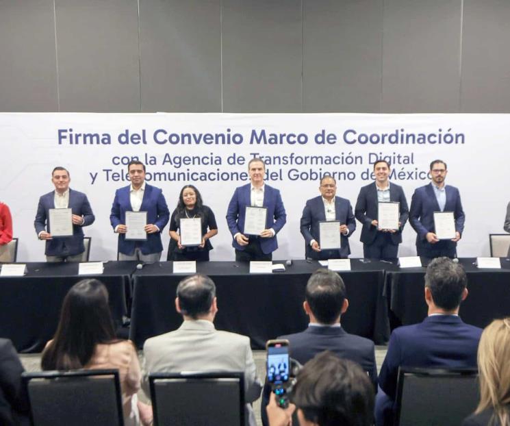 Firman convenio alcaldes para digitalizar sus trámites