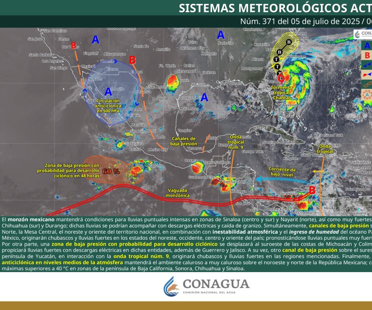 Pronostican lluvias muy fuertes en estos estados Pronostican lluvias muy fuertes en estos estados