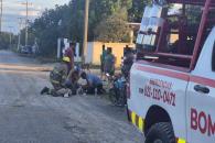 Resulta herido al caer de su moto Resulta herido al caer de su moto