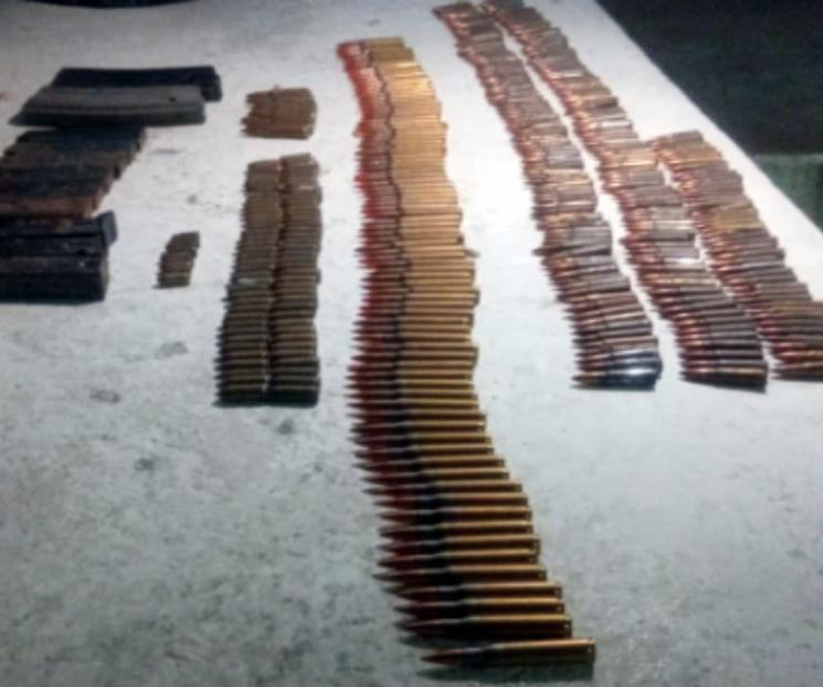 Aseguran cartuchos de armas de fuego a detenido Aseguran cartuchos de armas de fuego a detenido