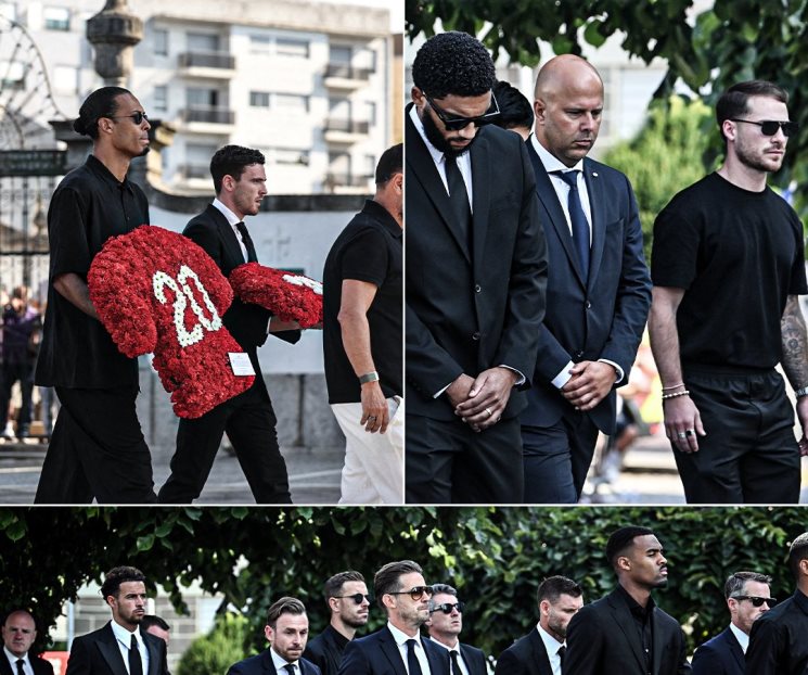 Jugadores del Liverpool y de Portugal despiden a Diogo y André Silva Jugadores del Liverpool y de Portugal despiden a Diogo y André Silva