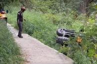 Vuelca rescatista y resulta herido Vuelca rescatista y resulta herido