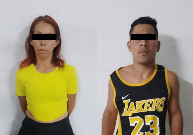 Una pareja fue detenida por elementos de la policía preventiva de Santa Catarina, al ser sorprendidos con diversas dosis de sustancias prohibidas.