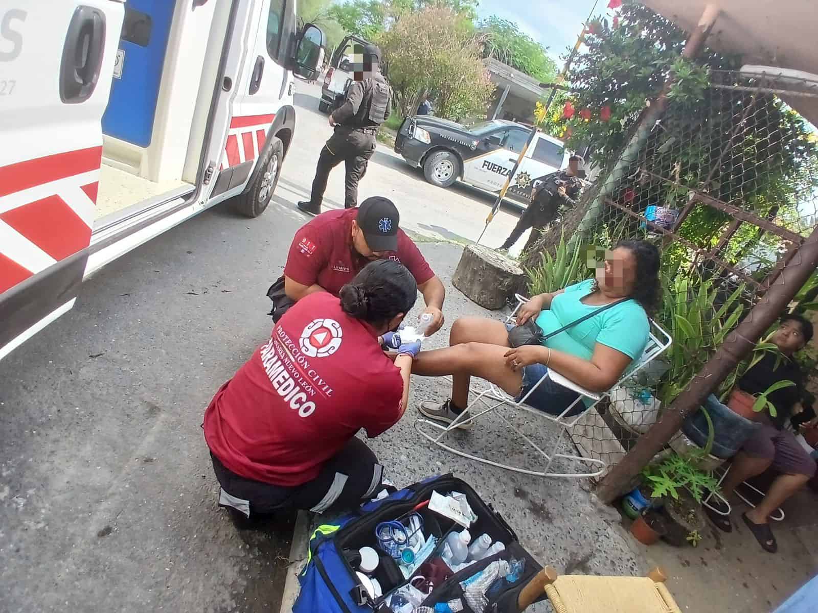 Durante el pasado fin de semana, elementos de Fuerza Civil y de Protección Civil de Linares, atendieron el reporte de una mujer quien resultó lesionada por la mordida de un perro.
