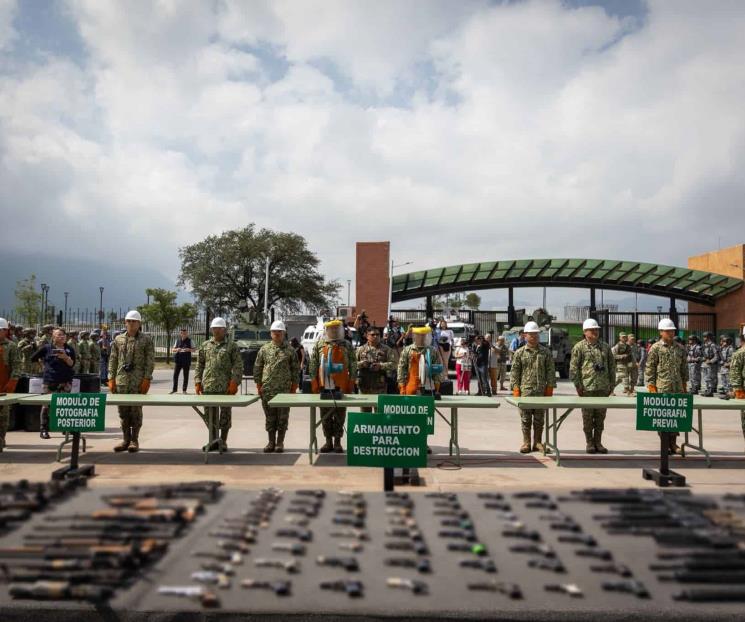 Destruye Ejército Mexicano mil 50 armas aseguradas