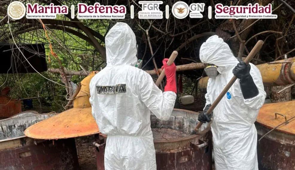 Marina neutraliza narcolaboratorio en Culiacán Marina neutraliza narcolaboratorio en Culiacán