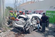 Sobrevive a choque con el tren