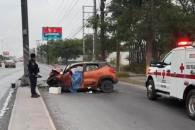 Choque deja un muerto y dos lesionados en Escobedo Choque deja un muerto y dos lesionados en Escobedo