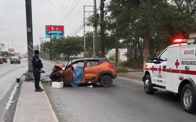 Choque deja un muerto y dos lesionados en Escobedo