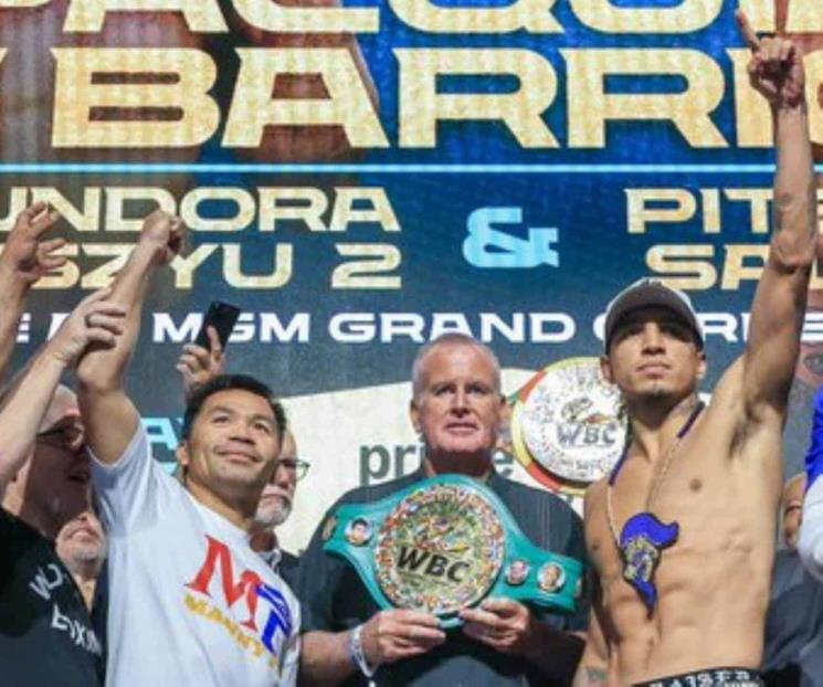 Cumple Pacquiao con la báscula para enfrentar a Mario Barrios Cumple Pacquiao con la báscula para enfrentar a Mario Barrios