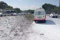 Vuelca plataforma de tráiler