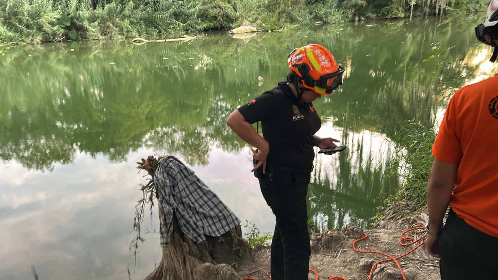Un hombre que se introdujo a un río a nadar para mitigar el calor, se ahogó y su cuerpo fue localizado, en Cadereyta.